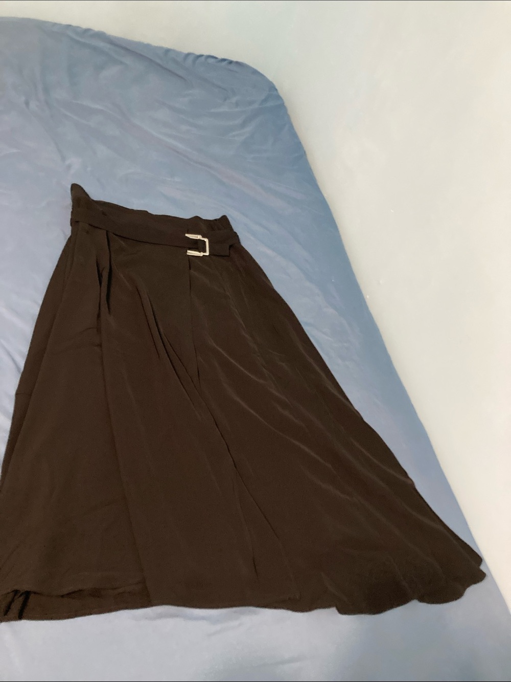 Black asymmetrical wrap around skirt